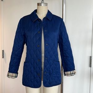 Women’s Burberry Quilted Jacket | Indigo Blue | Size S